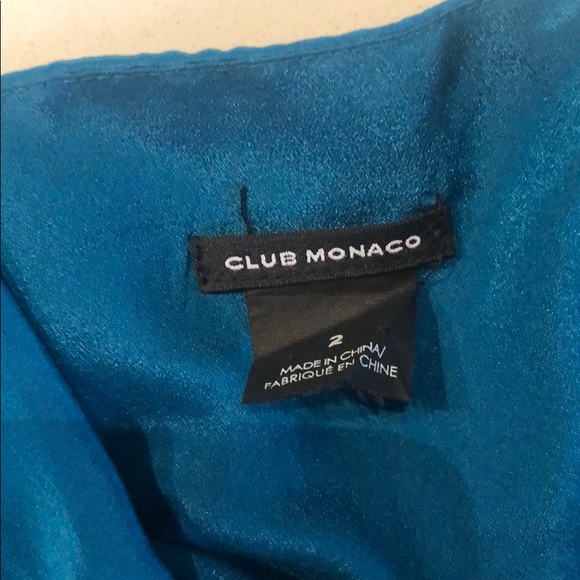Gently used Teal Silk Club Monaco Slip Dress - Picture 4 of 4